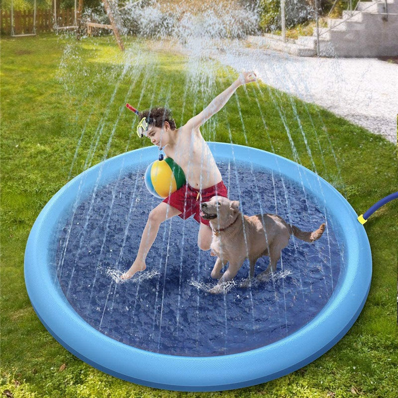 Non-Slip Splash Pad For Kids And Pet Dog Pool Summer Outdoor Water Toys Fun Backyard Fount