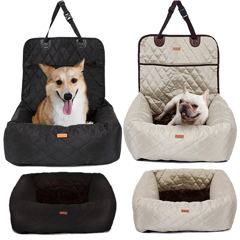 2 In 1 Pet Dog Carrier Folding Car Seat Pad Thickened Multi-Purpose Pet Bed Dog Car Mattre