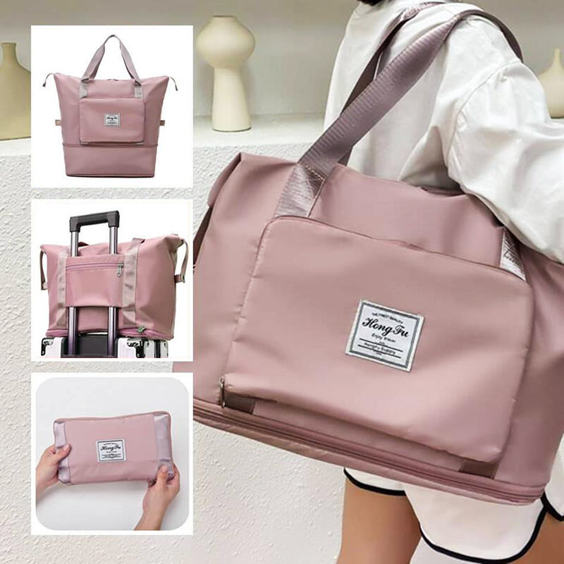 Foldable Storage Travel Bag Waterproof Large Capacity Gym Fitness Bag Weekender Overnight