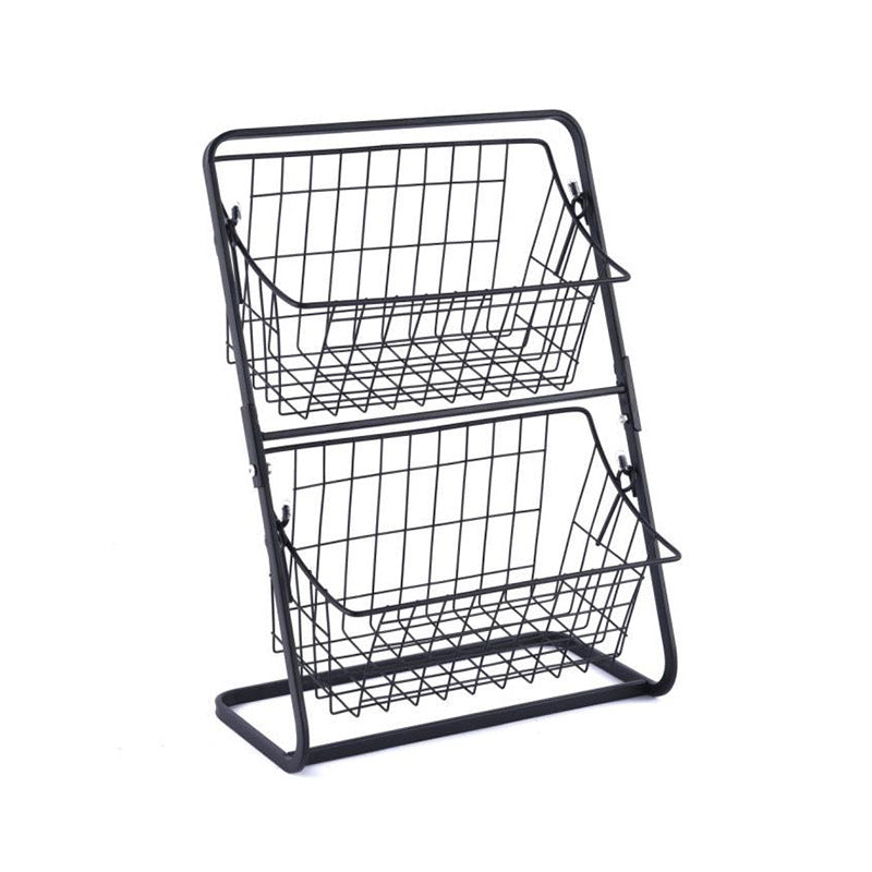 Stainless Steel Countertops Multilayer Spice Rack Fruit Kitchen Storage Kitchen Storage Ra
