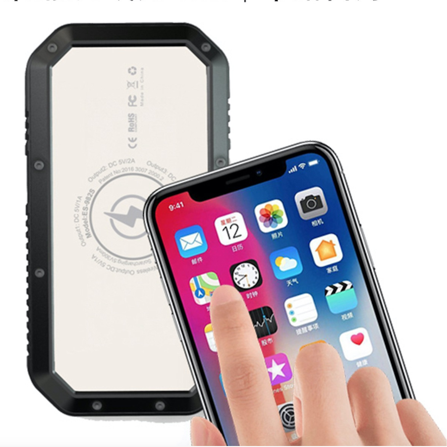 Wirelsess Solar Powerbank Phone Accessories Torch