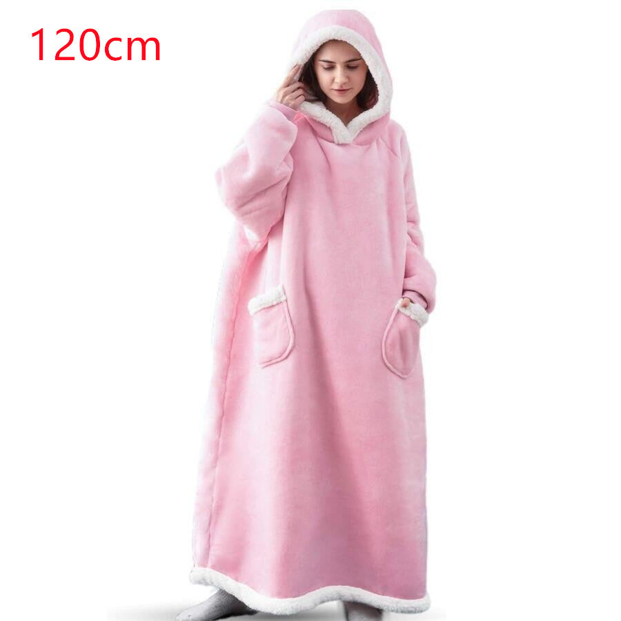 Winter Tv Hoodie Blanket Winter Warm Home Clothes Women Men Oversized Pullover With Pocket