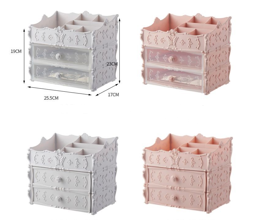 Transparent Makeup Organizer Cosmetic Storage Box Drawer Desktop Organizer Jewelry Beauty