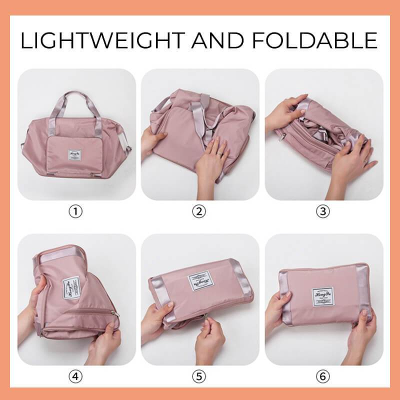 Foldable Storage Travel Bag Waterproof Large Capacity Gym Fitness Bag Weekender Overnight