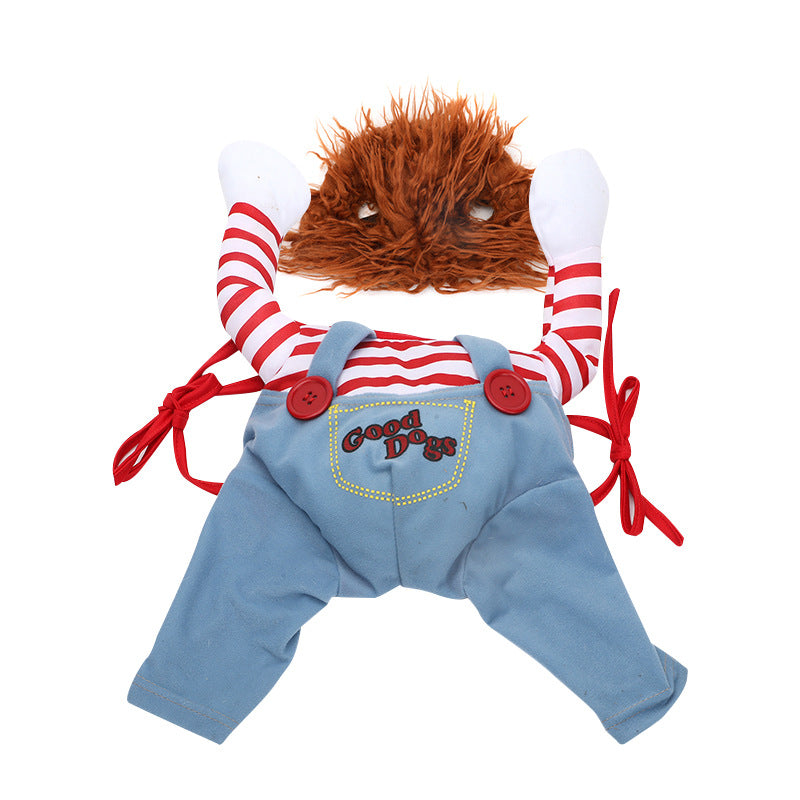 Halloween Pet Costume Pet Dog Funny Clothes Adjustable Dog Cosplay Costume Scary Costume P