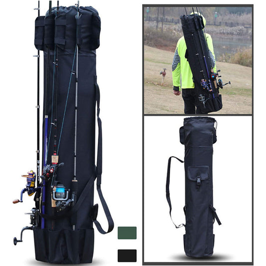 Cylinder Outdoor Fishing Bag Multifunctional Fishing Rod Bag Sea Rod Fishing Gear Storage