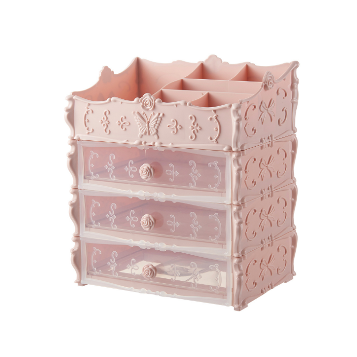 Transparent Makeup Organizer Cosmetic Storage Box Drawer Desktop Organizer Jewelry Beauty