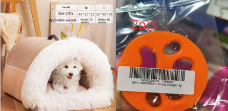Splice Portable Pet Nest Portable Autumn And Winter Warm Dog Nest Moisture-Proof Long Fur