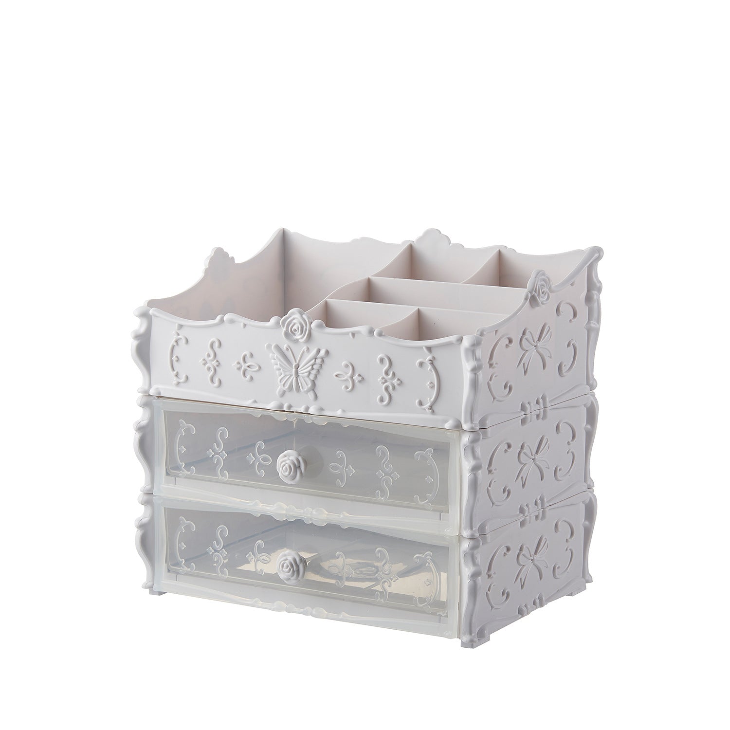 Transparent Makeup Organizer Cosmetic Storage Box Drawer Desktop Organizer Jewelry Beauty