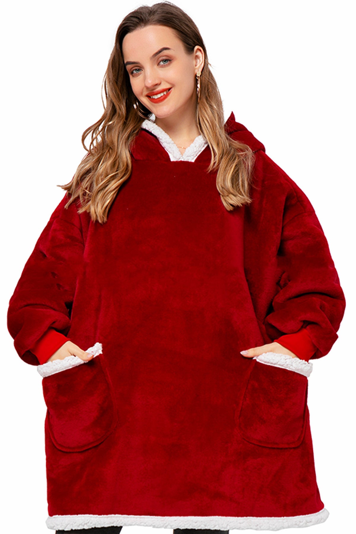 Winter Tv Hoodie Blanket Winter Warm Home Clothes Women Men Oversized Pullover With Pocket