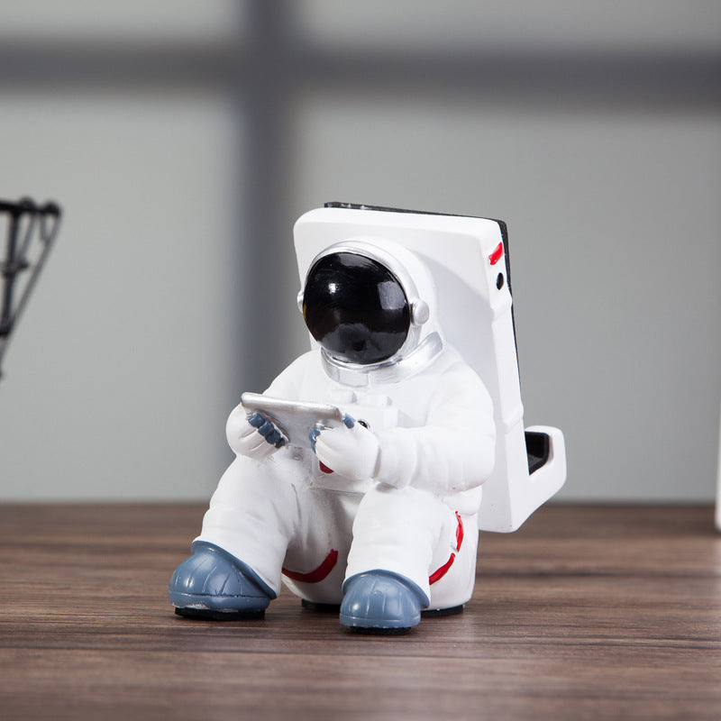 Simple Astronaut Mobile Phone Stand Student Desktop Holder Cute Spaceman Cell Phone Holder