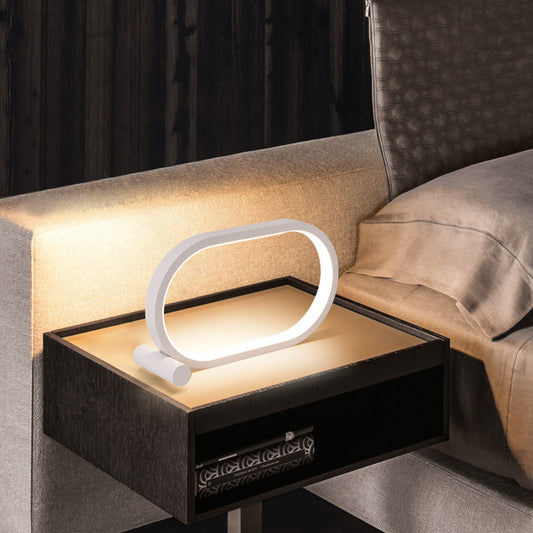 Usb Plug-In Lamp Oval Acrylic Lamp Touch Control Dimmable Modern Simple Creative Night Lam