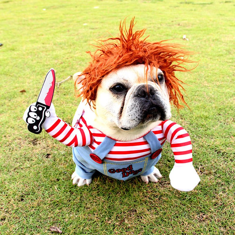 Halloween Pet Costume Pet Dog Funny Clothes Adjustable Dog Cosplay Costume Scary Costume P