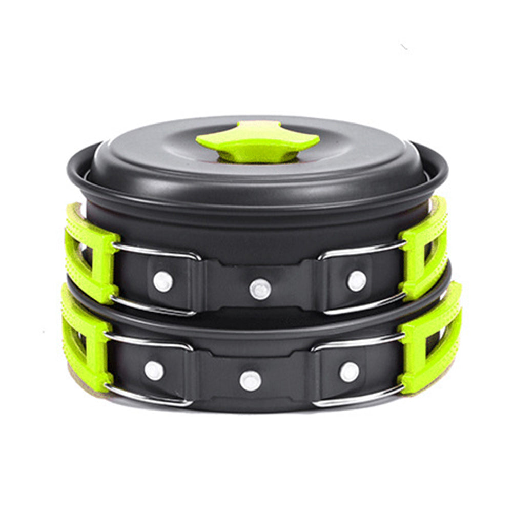 Camping Cookware Kit Outdoor Cooking Set Aluminum Equipment Outdoor Pot Travel Tableware K