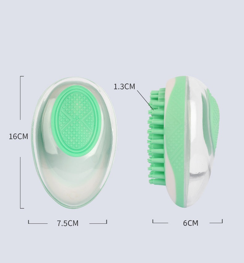 Dog Cat Bath Brush 2-In-1 Pet Spa Massage Comb Soft Silicone Pets Shower Hair Grooming Cmo