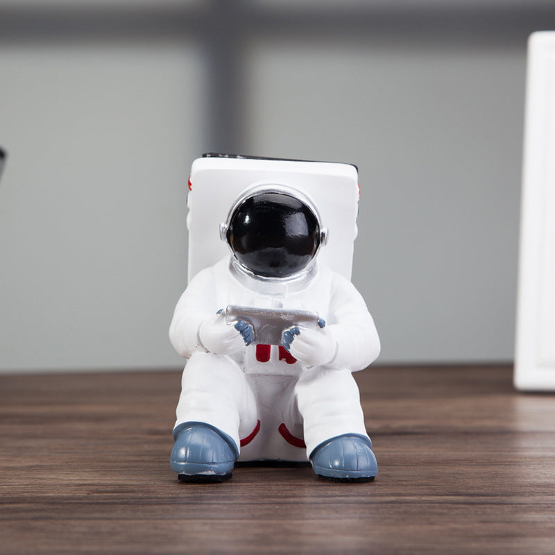 Simple Astronaut Mobile Phone Stand Student Desktop Holder Cute Spaceman Cell Phone Holder