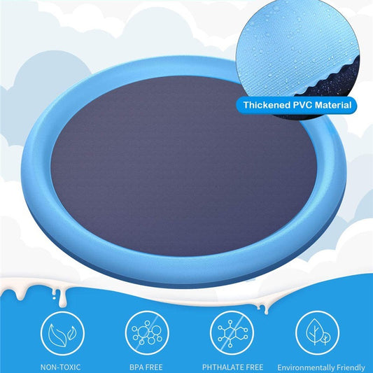 Non-Slip Splash Pad For Kids And Pet Dog Pool Summer Outdoor Water Toys Fun Backyard Fount