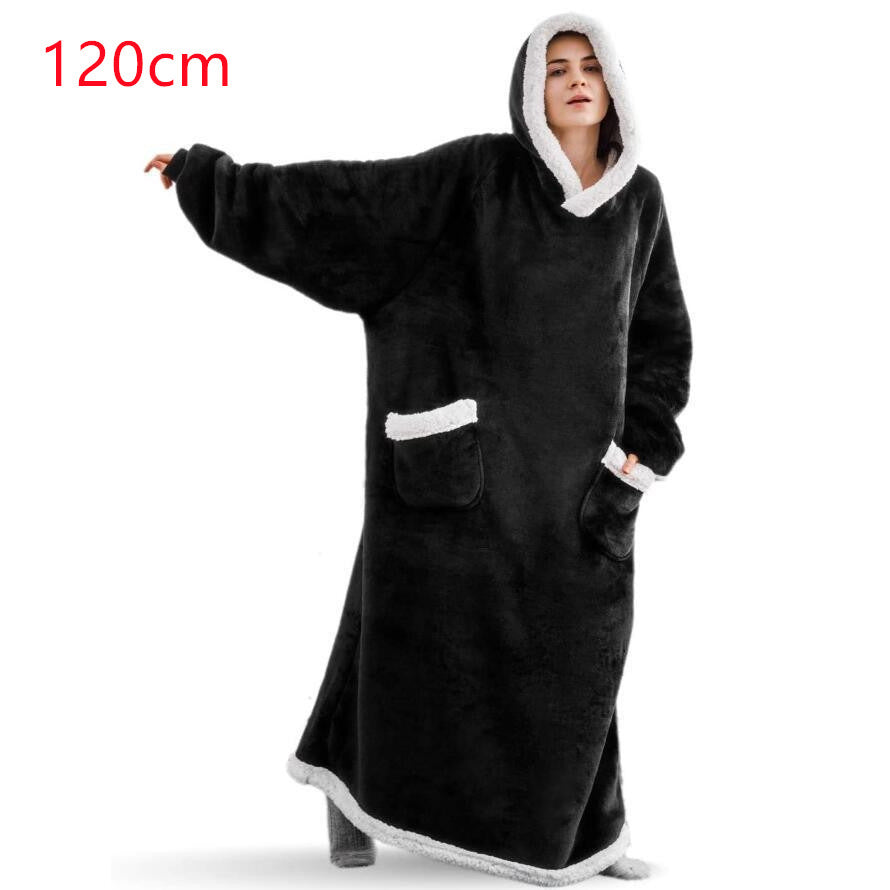 Winter Tv Hoodie Blanket Winter Warm Home Clothes Women Men Oversized Pullover With Pocket