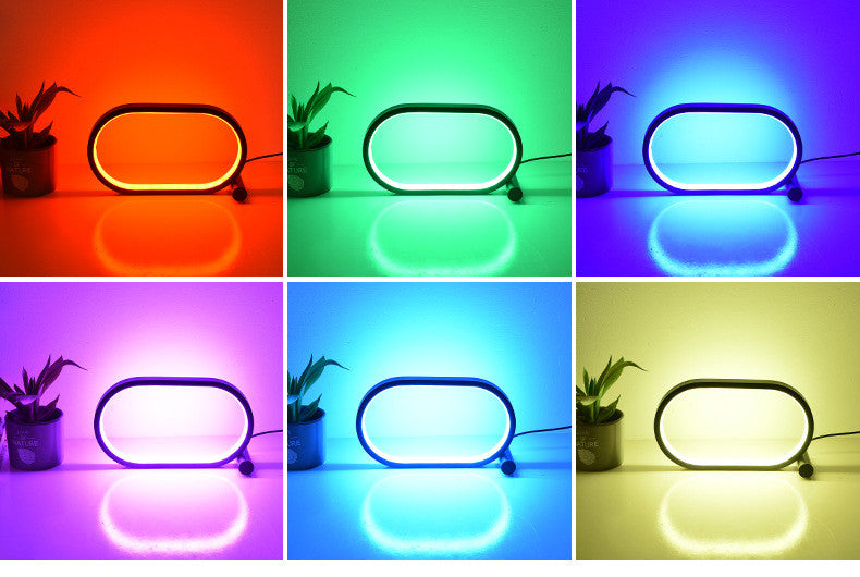 Usb Plug-In Lamp Oval Acrylic Lamp Touch Control Dimmable Modern Simple Creative Night Lam