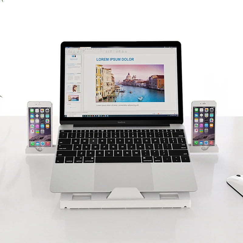 Laptop Stand Multifunctional Folding Lift Portable Laptop Stand Monitor Increase Rack Alum