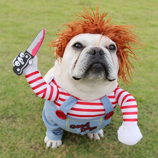 Halloween Pet Costume Pet Dog Funny Clothes Adjustable Dog Cosplay Costume Scary Costume P