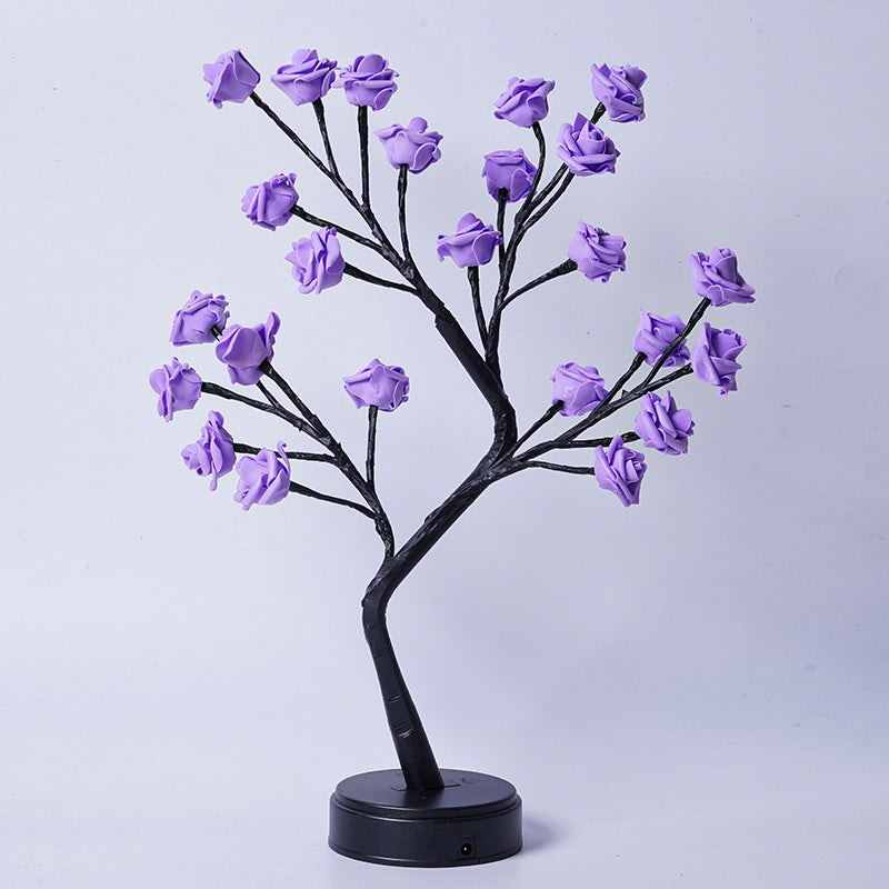 Table Lamp Flower Tree Rose Lamps Fairy Desk Night Lights Usb Operated Gifts For Wedding V