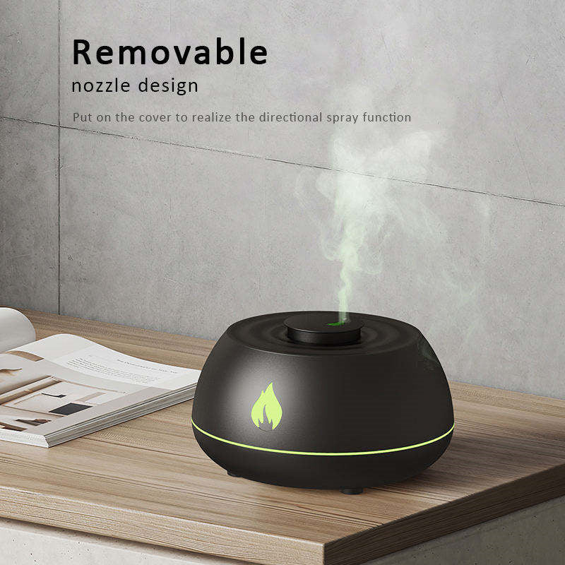 Flame Humidifier Aromatherapy Diffuser 7 Colors Light Home Air Humidifier 130Ml Usb Room F