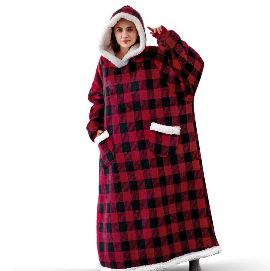 Winter Tv Hoodie Blanket Winter Warm Home Clothes Women Men Oversized Pullover With Pocket