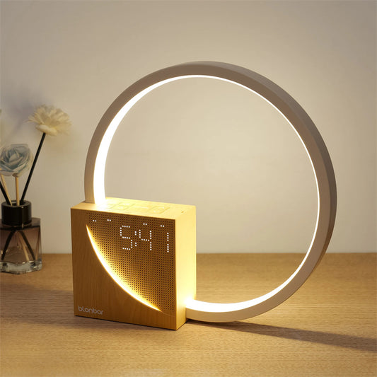 Bedside Lamp Touch Table Lamp With Natural Sounds, Desk Lamp With Alarm Clock, Touch Contr