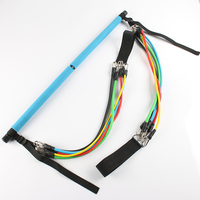 Fitness Yoga Pilates Bar Portable Gym Accessories Sport Elastic Bodybuilding Resistance Ba