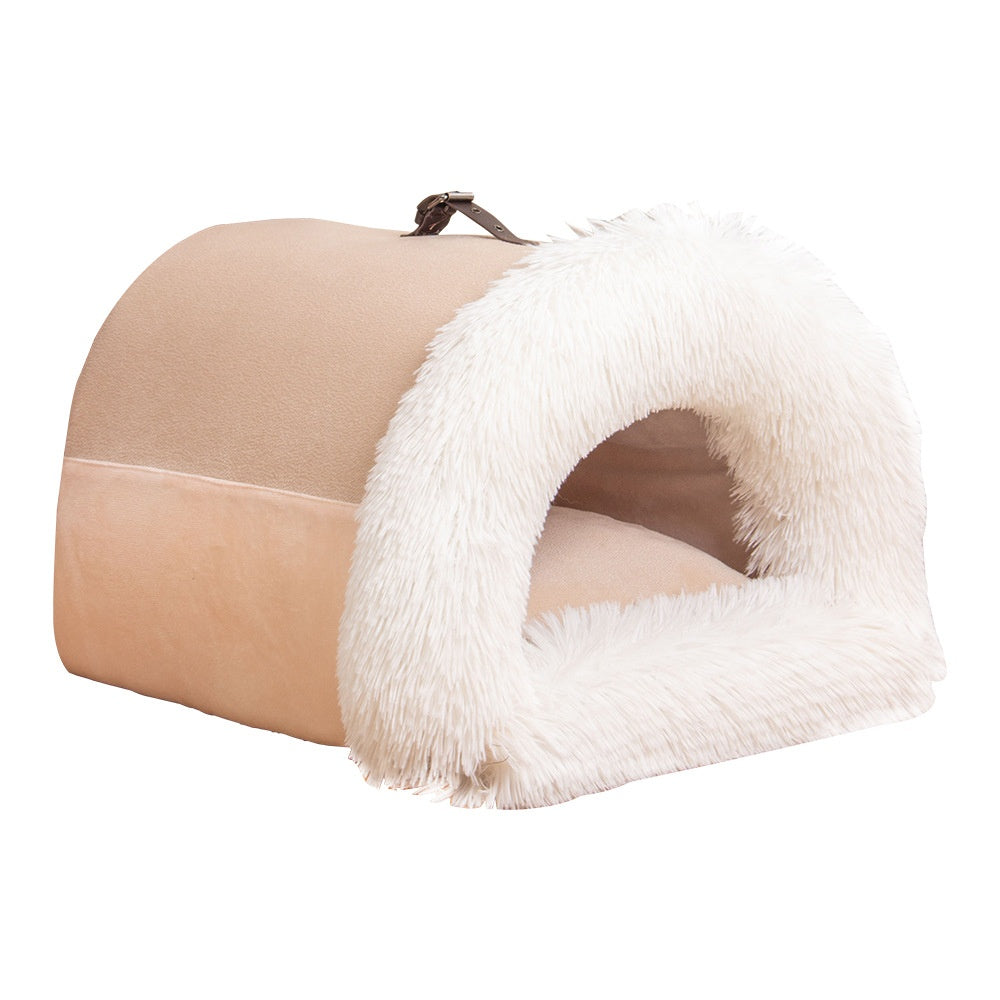 Splice Portable Pet Nest Portable Autumn And Winter Warm Dog Nest Moisture-Proof Long Fur