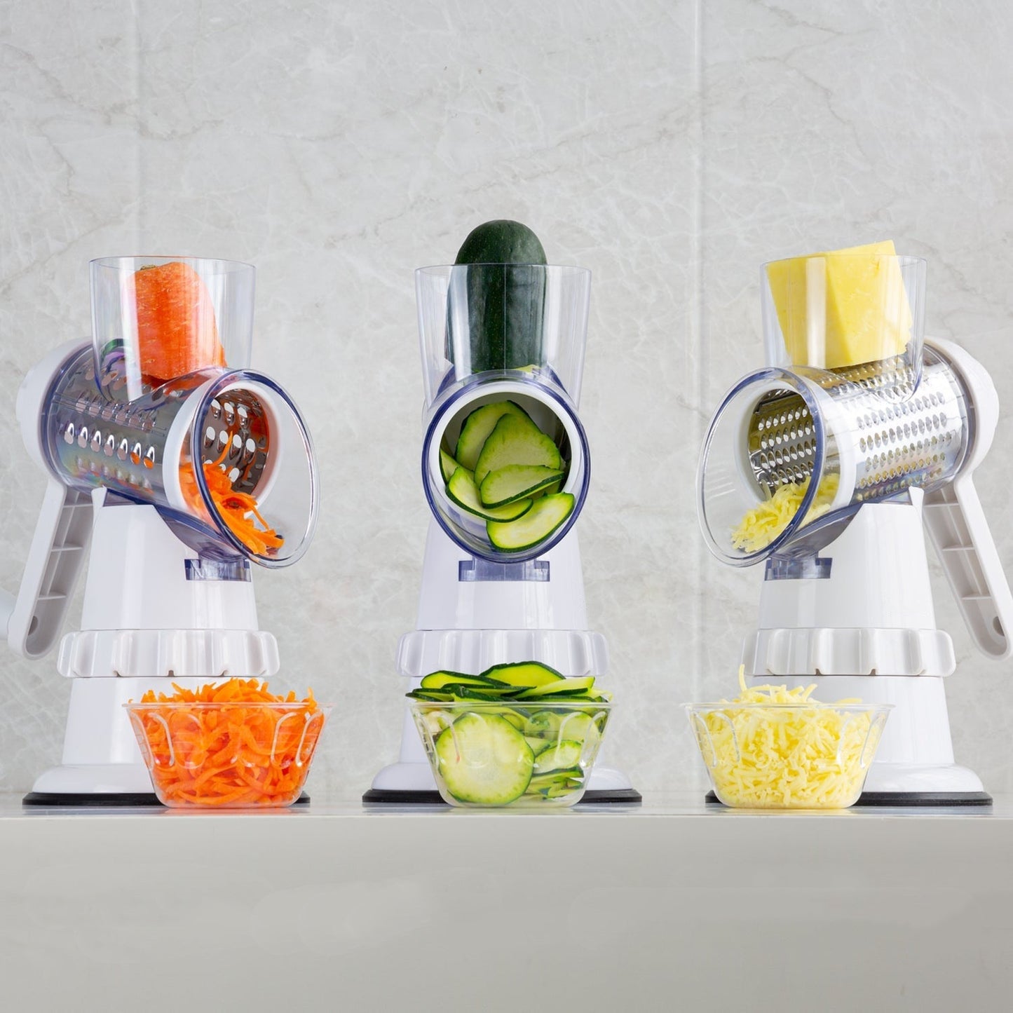3 In 1 Vegetable Slicer Manual Kitchen Accessories Grater For Vegetable Cutter Round Chopp