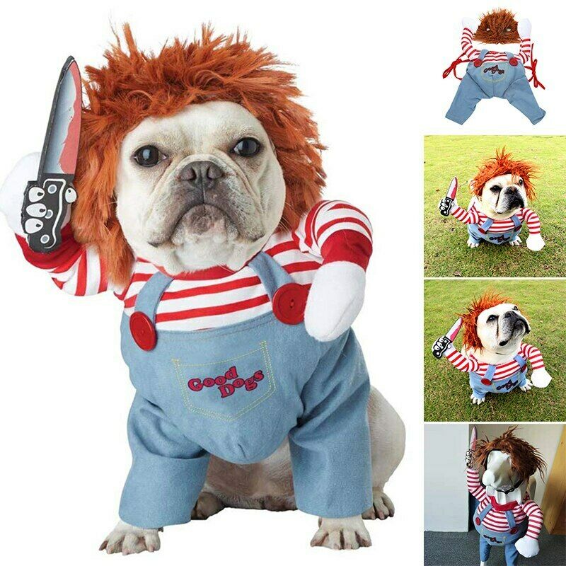 Halloween Pet Costume Pet Dog Funny Clothes Adjustable Dog Cosplay Costume Scary Costume P