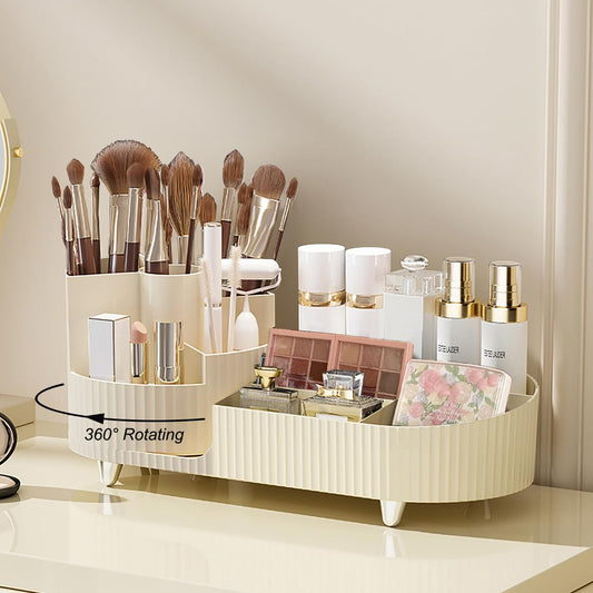 Makeup Organizer Countertop Rotating Makeup Organizer For Vanity Large Capacity Cosmetic D