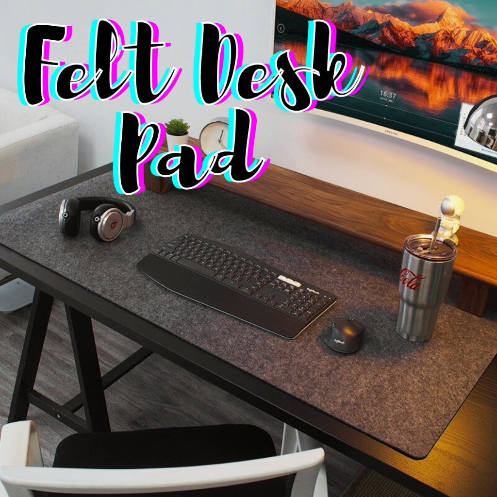 Minimalistic Non-Slip Protector Felt Desk Pad Extended Mouse Keyboard Laptop Gaming Pc Acc