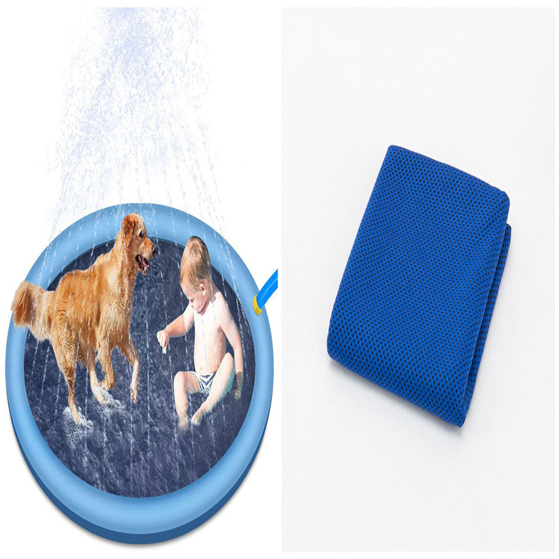 Non-Slip Splash Pad For Kids And Pet Dog Pool Summer Outdoor Water Toys Fun Backyard Fount