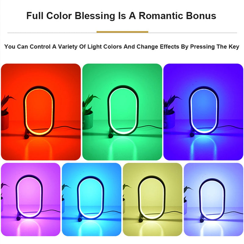 Usb Plug-In Lamp Oval Acrylic Lamp Touch Control Dimmable Modern Simple Creative Night Lam