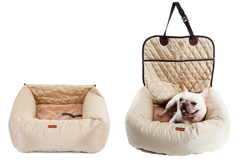 2 In 1 Pet Dog Carrier Folding Car Seat Pad Thickened Multi-Purpose Pet Bed Dog Car Mattre