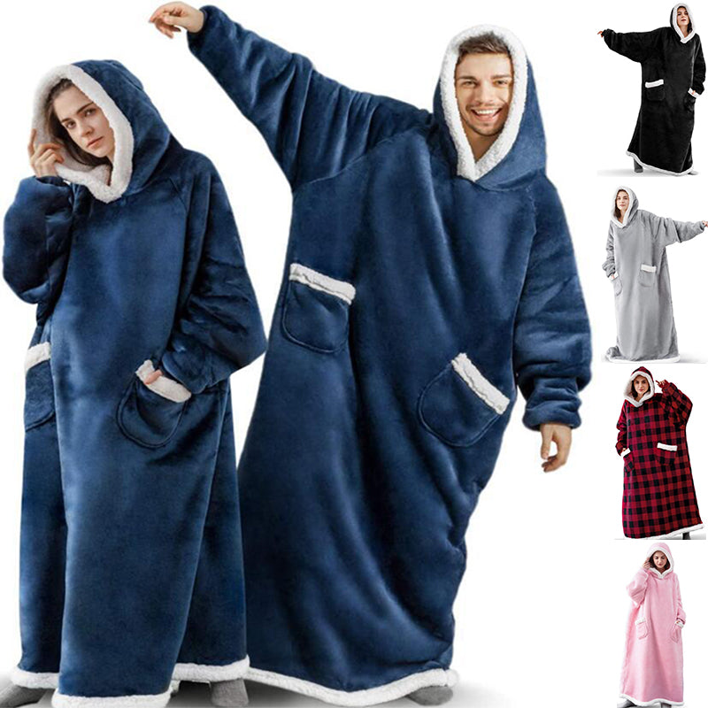 Winter Tv Hoodie Blanket Winter Warm Home Clothes Women Men Oversized Pullover With Pocket