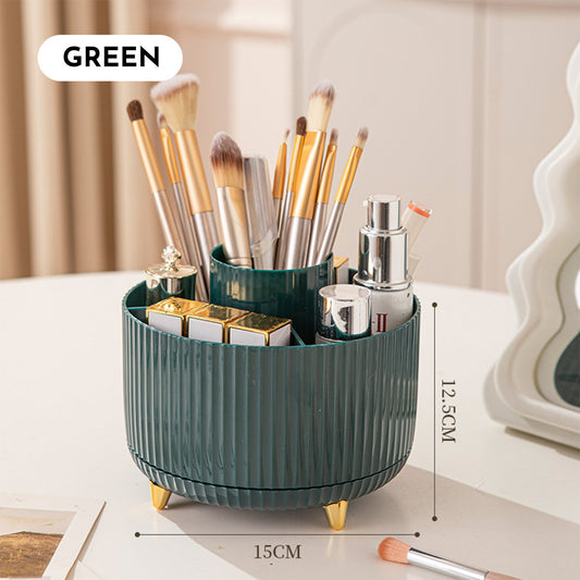 360 Rotating Makeup Brush Holder & Organizer Countertop Storage For Cosmetics & Skincare 8