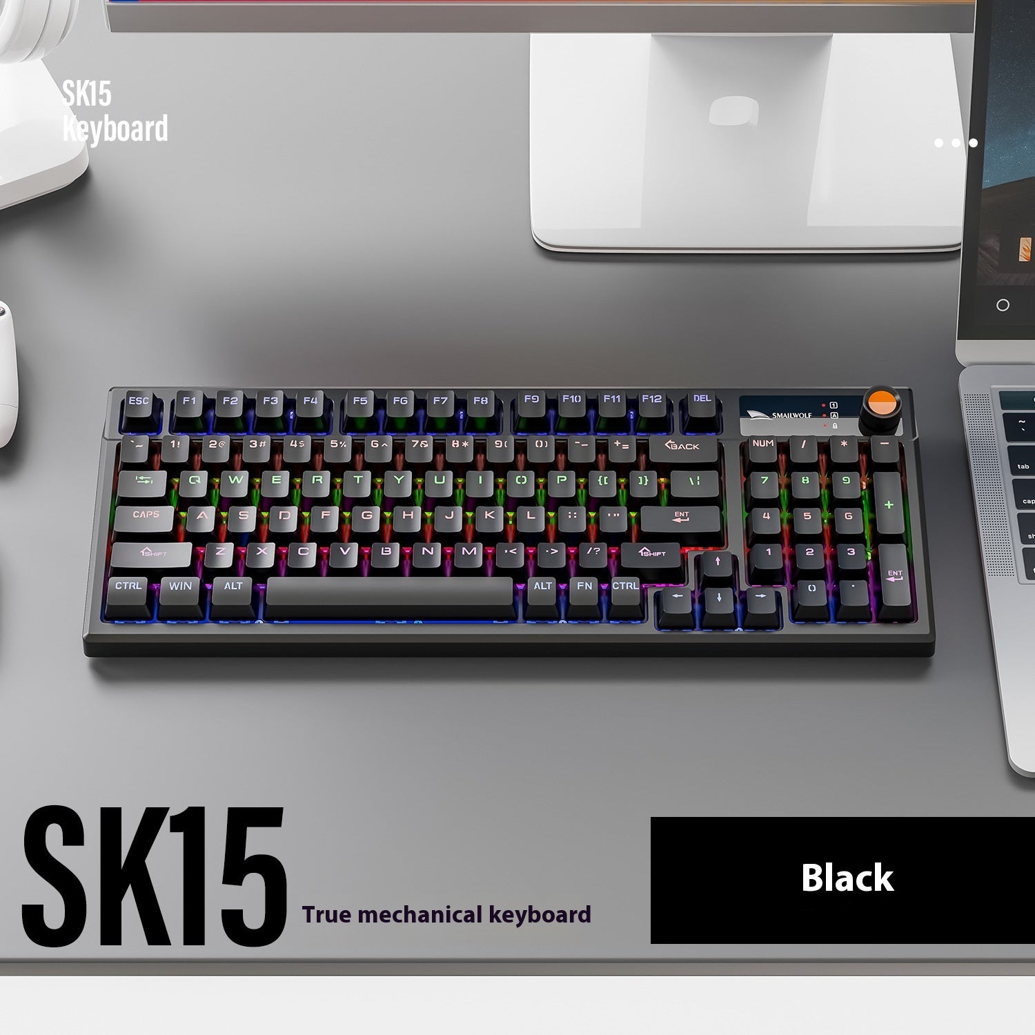 Wired With Knob E-Sports Games Notebook Computer Mechanical Keyboard