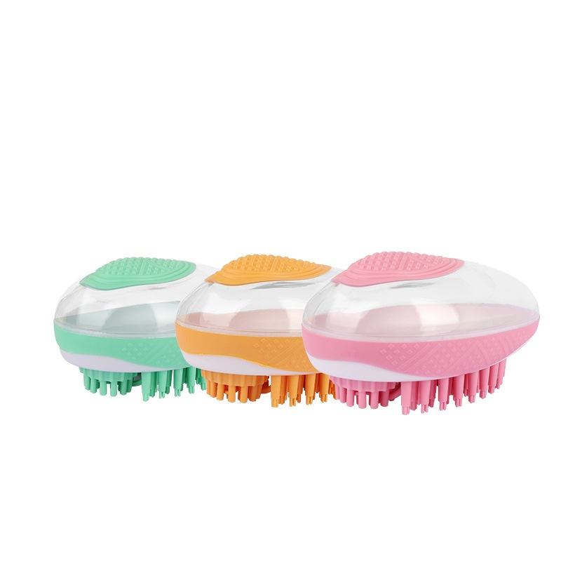 Dog Cat Bath Brush 2-In-1 Pet Spa Massage Comb Soft Silicone Pets Shower Hair Grooming Cmo