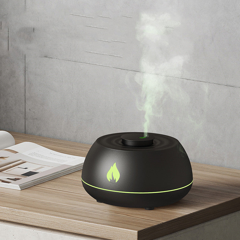 Flame Humidifier Aromatherapy Diffuser 7 Colors Light Home Air Humidifier 130Ml Usb Room F