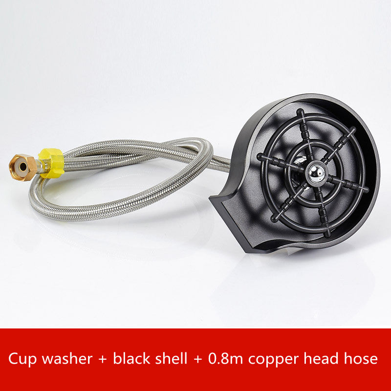 Bar Counter Cup Washer Sink High-Pressure Spray Automatic Faucet Coffee Pitcher Wash Cup T